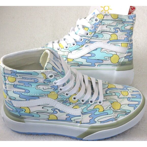 Vans Women's Sk8-Hi Tapered Uv Ink Sunwaves Platform Canvas Shoes Size 6.5 NIB - Picture 2 of 5